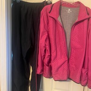 Women wind suit navy/pink 2X